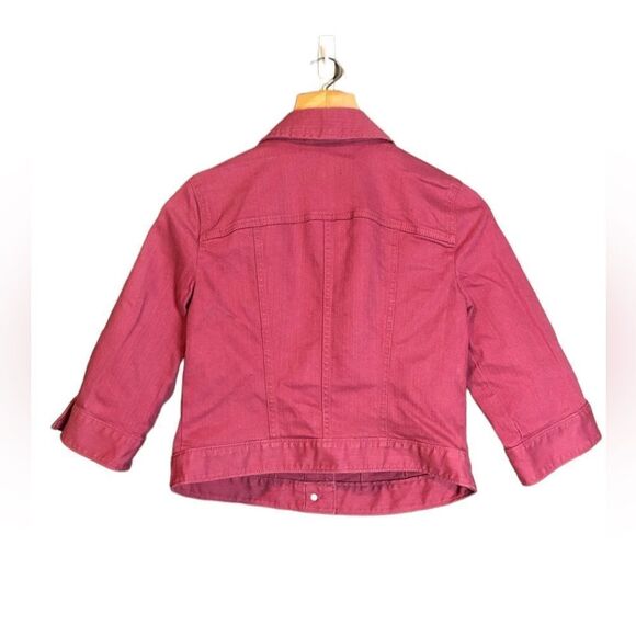3 for $30! loft pink jean jacket - Picture 5 of 6